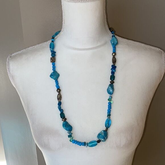 Vintage Turquoise Beaded Necklace!  - Picture 5 of 11